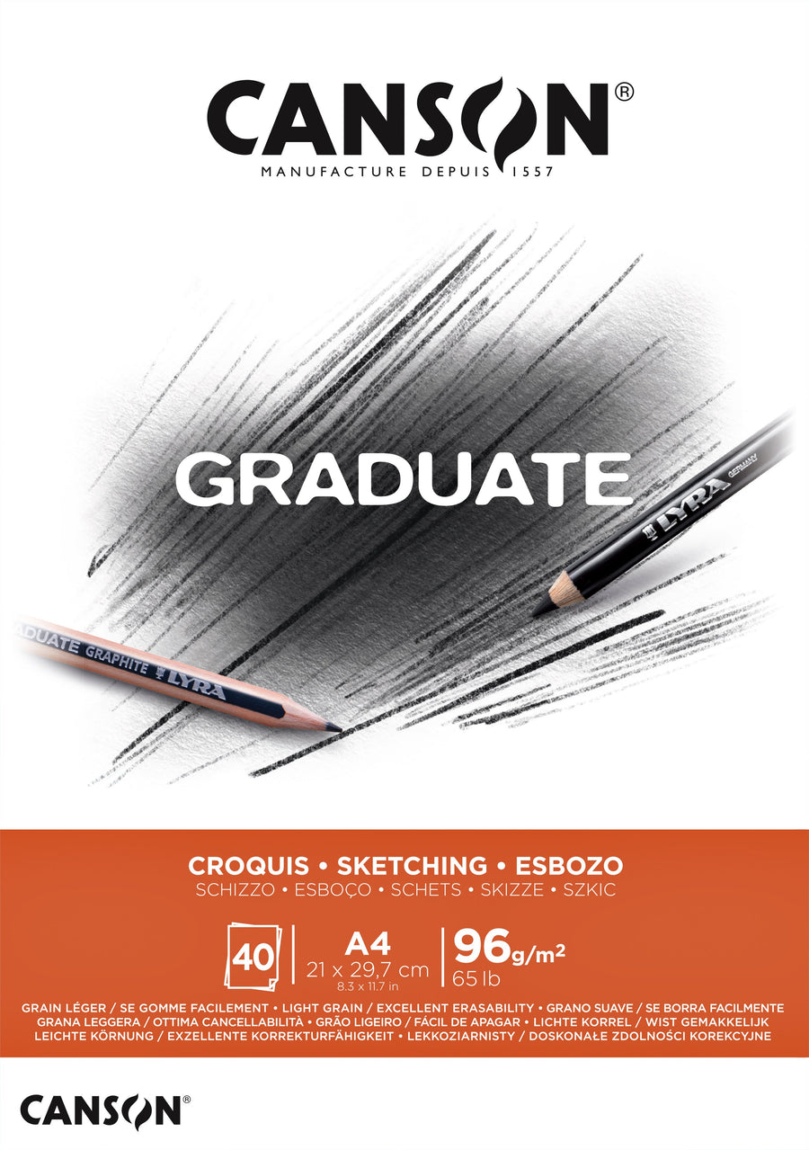 Schetspapier Canson Graduate Sketch 96gr A4 wit