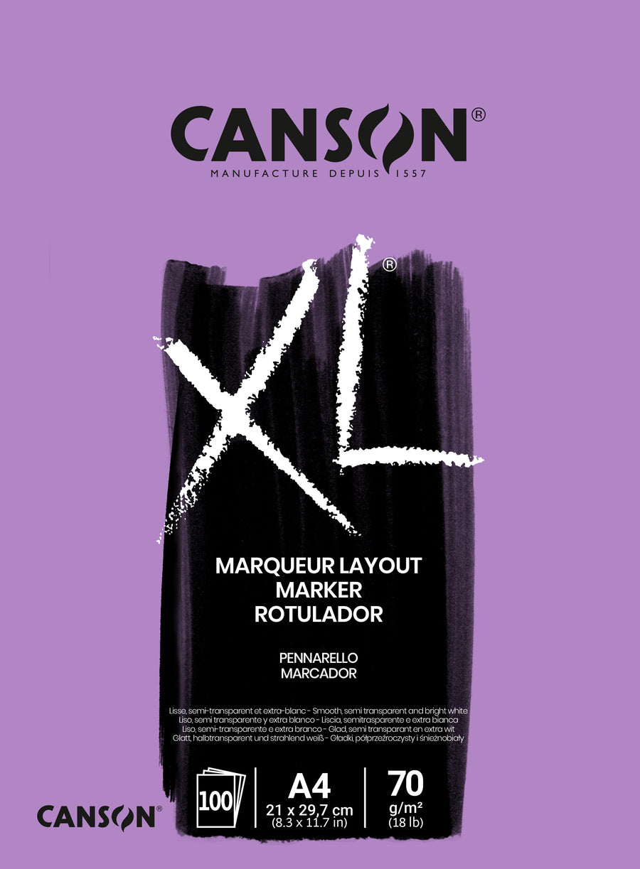 Markerpapier Canson XL Marker 70gr A4 extra wit