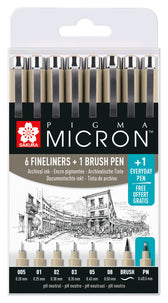 Fineliner brush Sakura Pigma Micron 7 + 1 PN