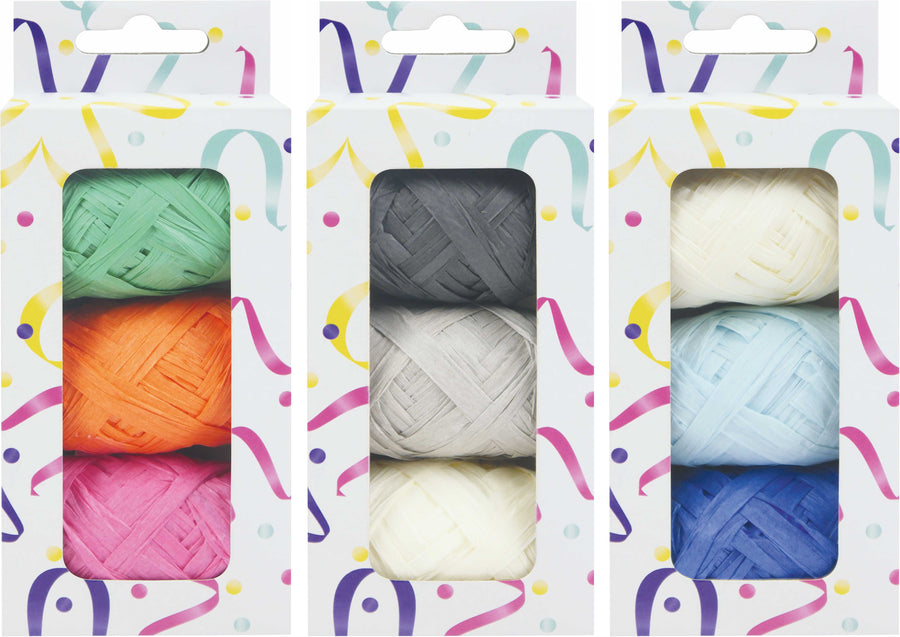 Lint raffia assorti oranje groen roze