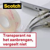 Plakband Scotch Crystal 600 19mmx25m tr + handdisp - afbeelding 3