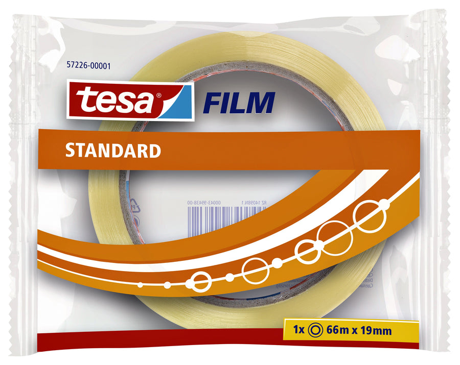 Plakband tesafilm Standaard 66mx19mm transparant