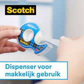 Plakband Scotch 19mmx16.5m Wall Safe + handdisp - afbeelding 4
