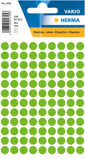 Etiket HERMA 1845 rond 8mm groen 540stuks - afbeelding 5