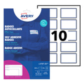 Naambadge etiket Avery L4787-20 80x50mm 200st bl - afbeelding 2