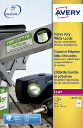 Etiket Avery L4773-20 63.5x33.9mm wit 480stuks