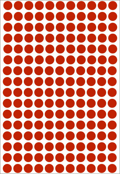 Etiket HERMA 2212 rond 8mm rood 5632stuks