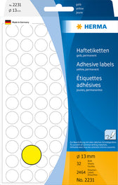 Etiket HERMA 2231 rond 13mm geel 2464stuks - afbeelding 6
