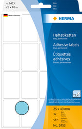 Etiket HERMA 2453 25x40mm blauw 512stuks - afbeelding 5