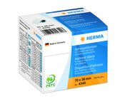 Etiket HERMA adres 4340 70x38mm 250st op rol wit