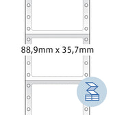 Etiket HERMA 8161 88.9x35.7mm 1-baans wit 2000st