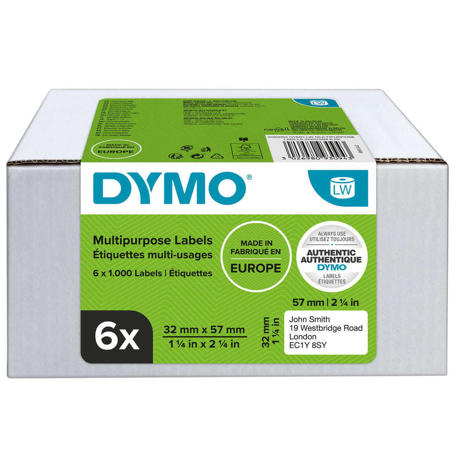 Etiket Dymo LabelWriter multif 32x57 6st wit