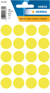 Etiket HERMA 1884 rond 19mm fluor geel 100stuks - afbeelding 5