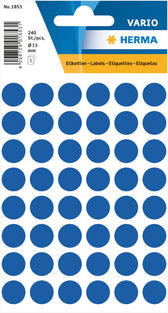 Etiket HERMA 1853 rond 13mm donkerblauw 240stuks - afbeelding 8