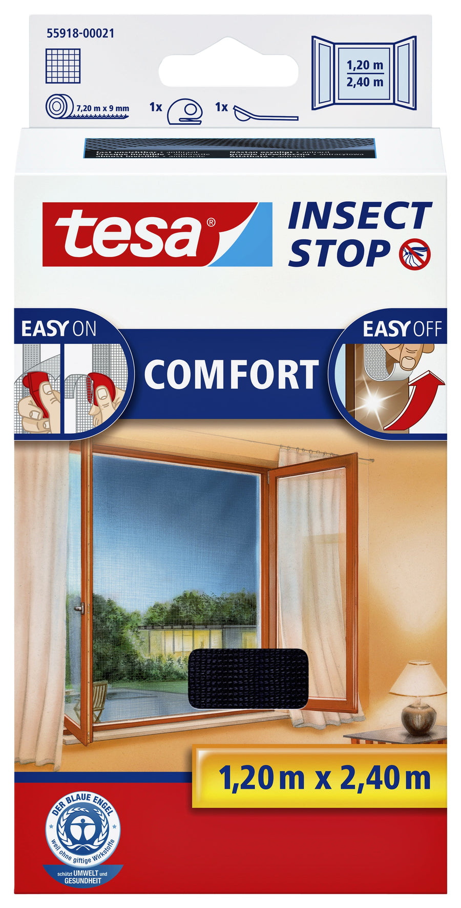Insectenhor tesa ramen 1.2x2.4m zwart