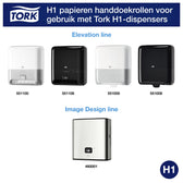 Handdoekrol Tork H1 Advanced 2laags 150m wit - afbeelding 3