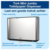 Toiletpapierdispenser Tork T2 Image Line zilver - afbeelding 5
