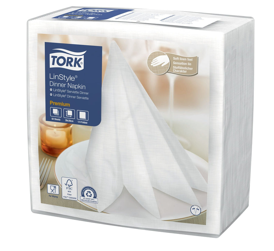 Dinerservet Tork Linstyle Premium wit 478711
