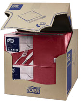Lunchservet Tork Advanced vierdevouw bordeauxrood