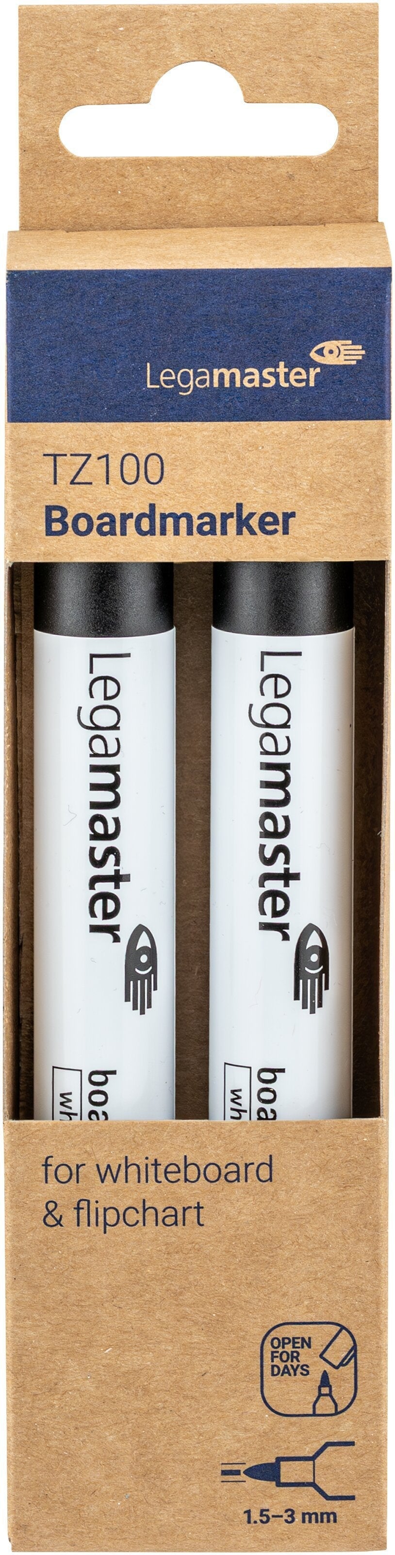 Whiteboardmarker Legamaster TZ100 2mm 2st zw