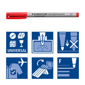 Viltstift Staedtler OHP Lumo F 316 non perm rood - afbeelding 5