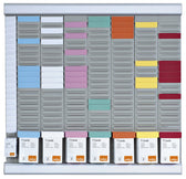 Planbord Nobo week/uur 8 panelen met 24 sleuven