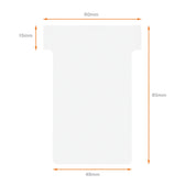 T-kaart Nobo nr.2 48mm wit 100 stuks - afbeelding 4