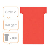 T-kaart Nobo nr.2 48mm rood 100 stuks - afbeelding 3