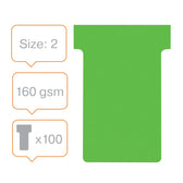 T-kaart Nobo nr.2 48mm groen 100 stuks - afbeelding 3