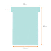 T-kaart Nobo nr.3 80mm blauw 100 stuks - afbeelding 4