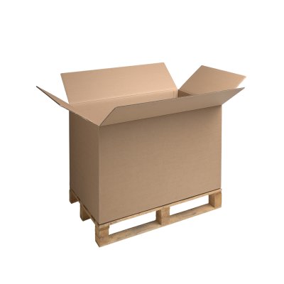 Bruine palletdoos 1185 x 785 x 870 mm van BC-dubbelgolf karton