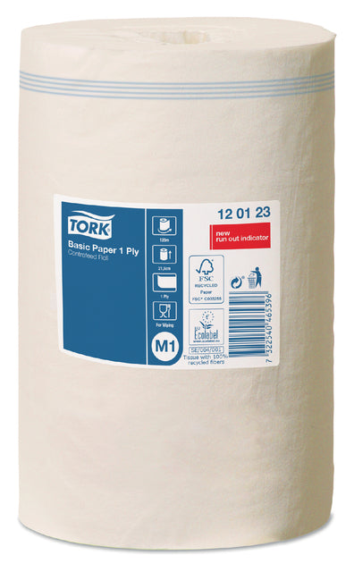 Poetspapier Tork M1 Universal 1laags 120m wit