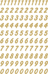 Etiket HERMA 4151 8mm getallen 0-9 goud op transp