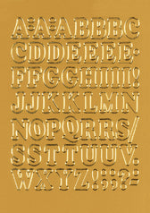 Etiket HERMA 4183 12mm letters A-Z goudfolie 50st