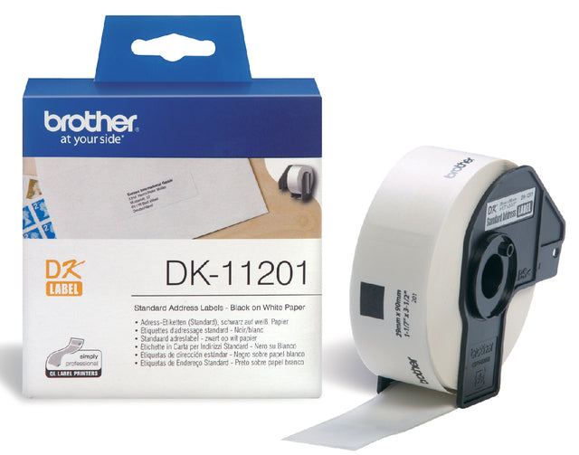 Etiket Brother DK11201 adressering 29x90mm wit
