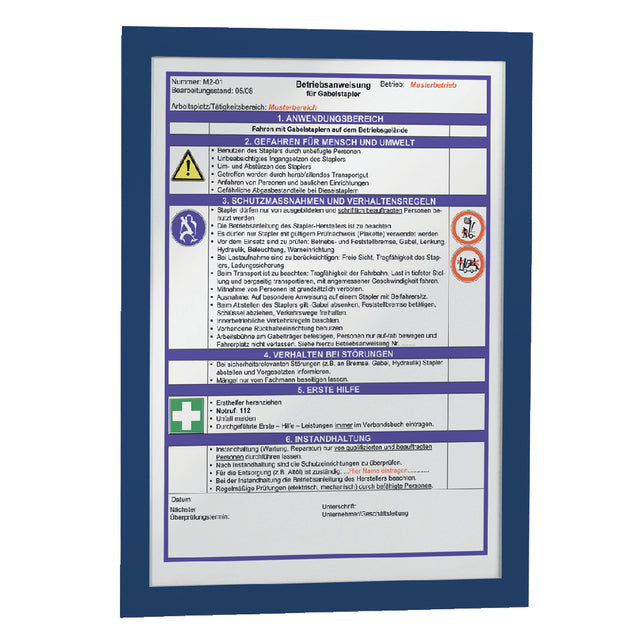 Duraframe Durable A4 zelfklevend donkerblauw