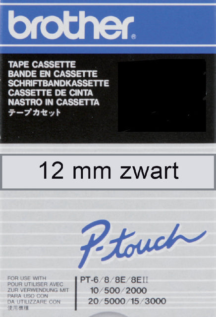 Labeltape Brother Ptouch TC101 12mm transparant