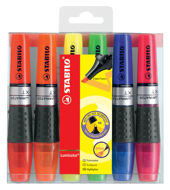 Markeerstift STABILO Luminator XT 71/6 6st assorti