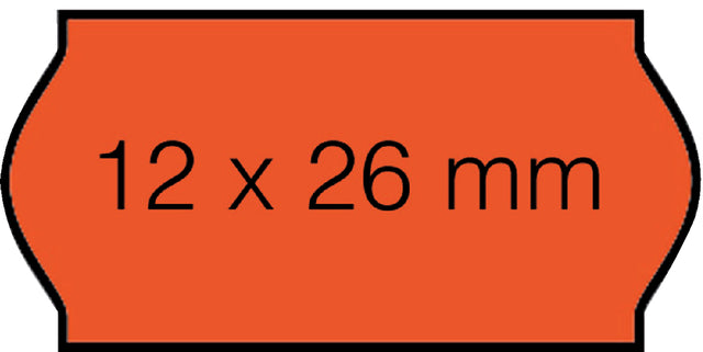 Prijsetiket 12x26mm Sato Samark permanent flr rood