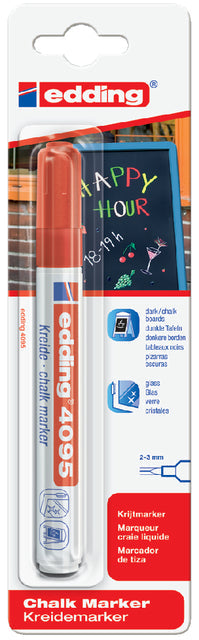 Krijtstift edding 4095 rond 2-3mm rood