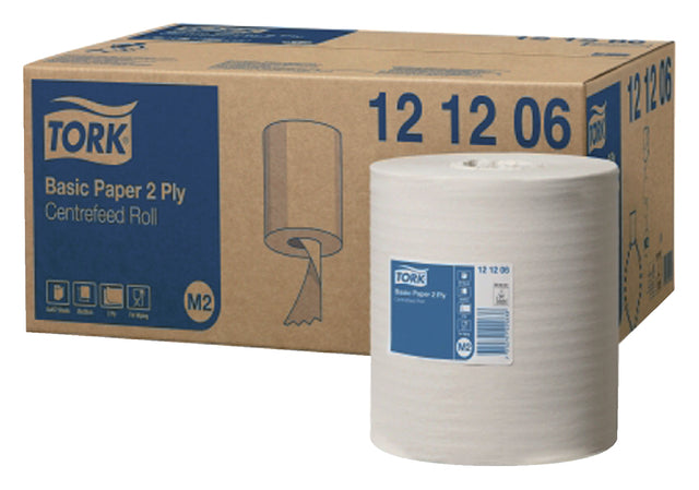 Poetspapier Tork M2 Universal 2laags 160m wit