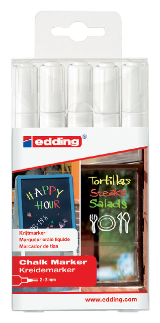 Krijtstift edding 4095 rond 2-3mm wit