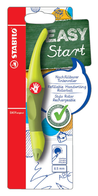 Rollerpen STABILO Easyoriginal rechts M lim/groen