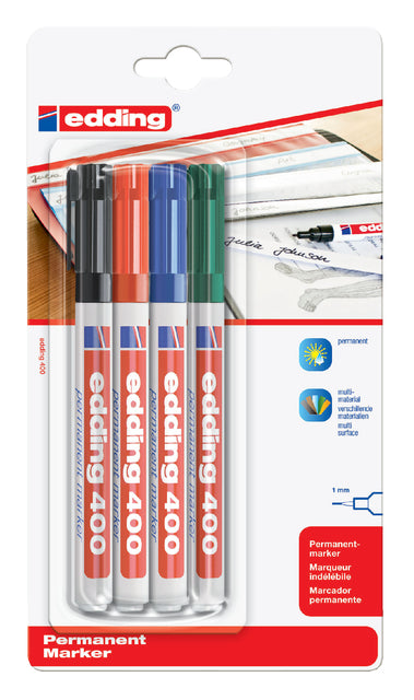 Viltstift edding 400 rond 1mm assorti