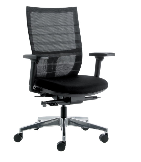 Bureaustoel Euroseats Curve deluxe 001 zwart