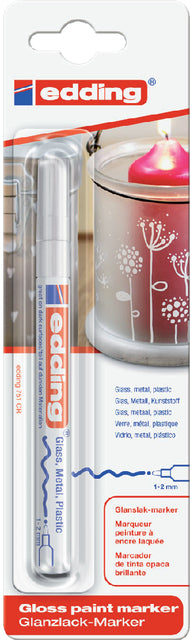 Paintmarker edding 751 oliebasis 1-2mm wit bls
