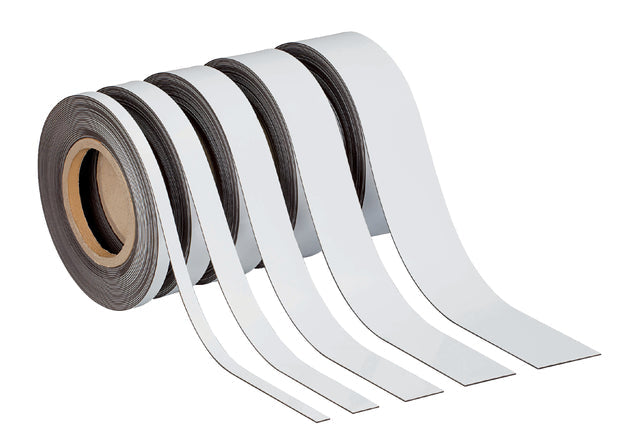Magneetband MAUL beschrijfbaar 10mx30mmx1mm wit