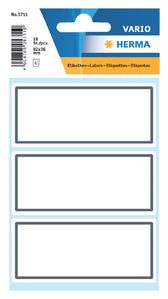 Etiket HERMA 5711 36x80mm schrift grijs kader 18st