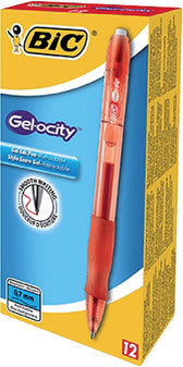 Gelschrijver Bic Gelocity M rood - afbeelding 2