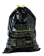 Vuilniszak Komo 60l trekband rol à 15st zwart - afbeelding 2